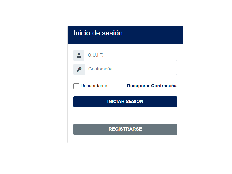 Ingreso con CUIT o CUIL