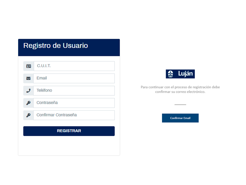 Registro de usuario