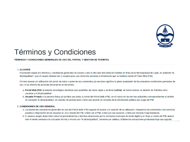 Términos y condiciones